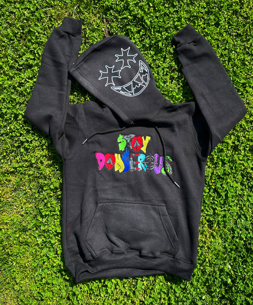 Black Colorful Stay Dangerous Hoodie