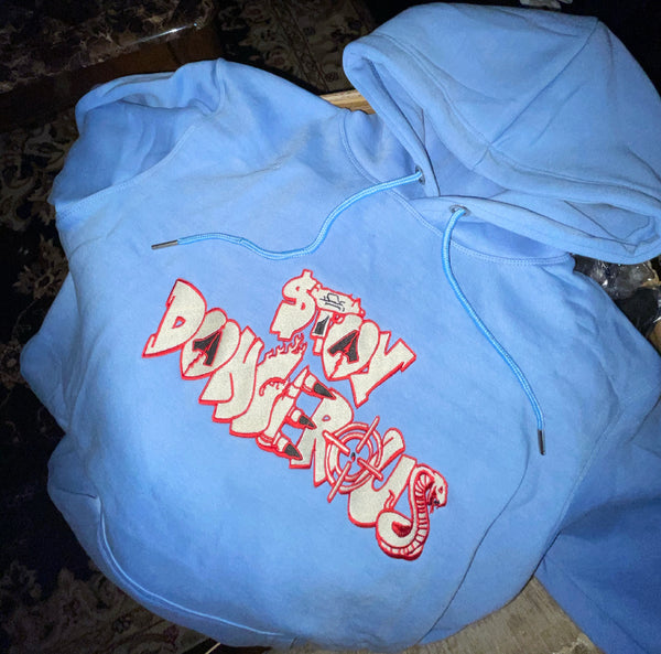 Light Blue Stay Dangerous Hoodie