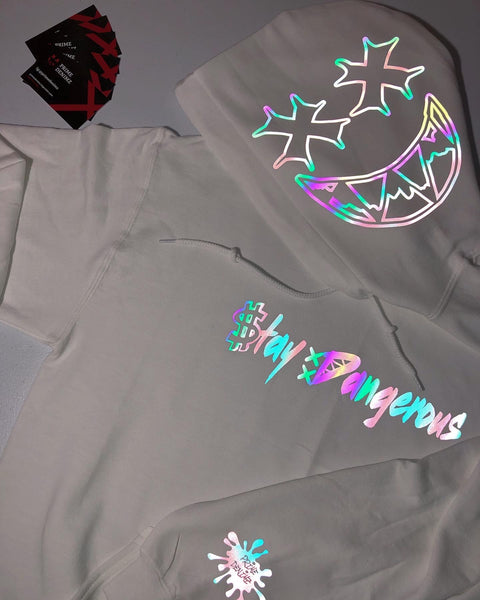 Rainbow Reflective Stay Dangerous Hoodie